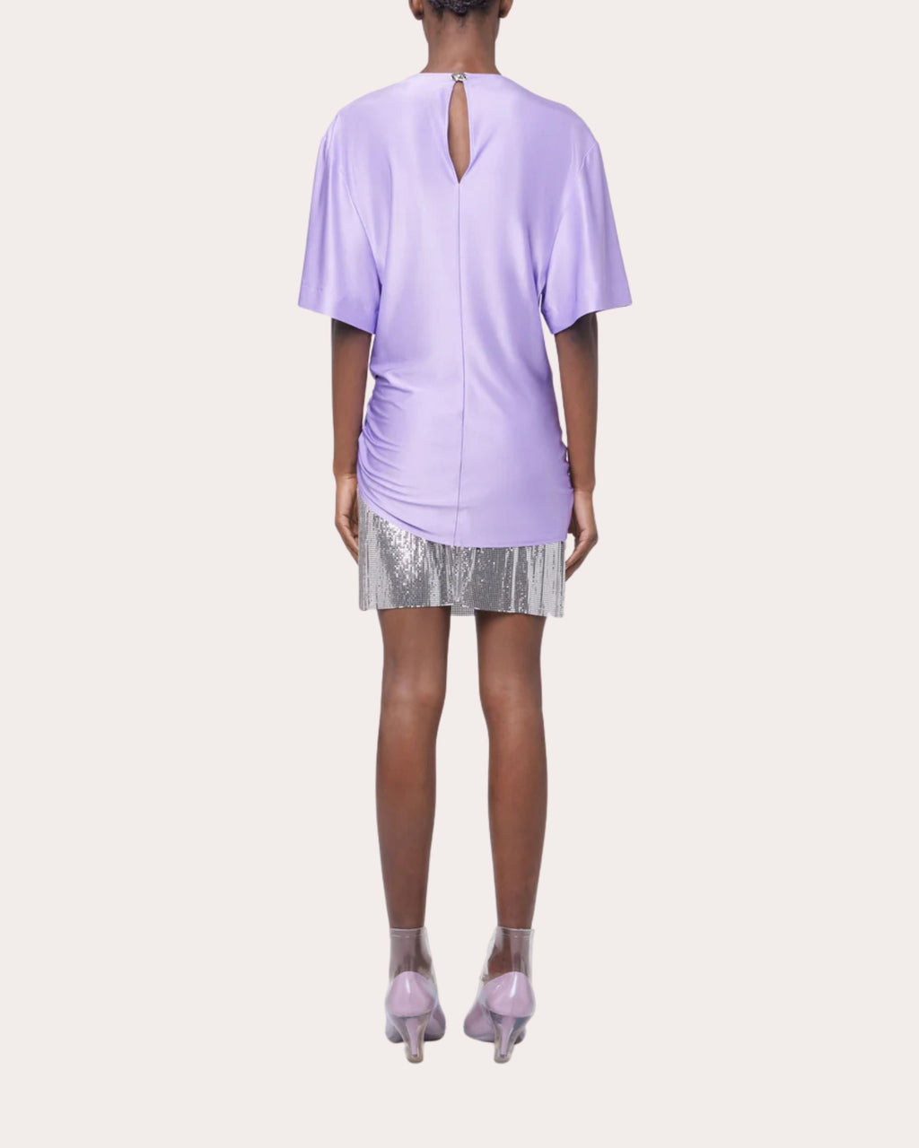 Knotted Satin Stretch-Jersey T-Shirt