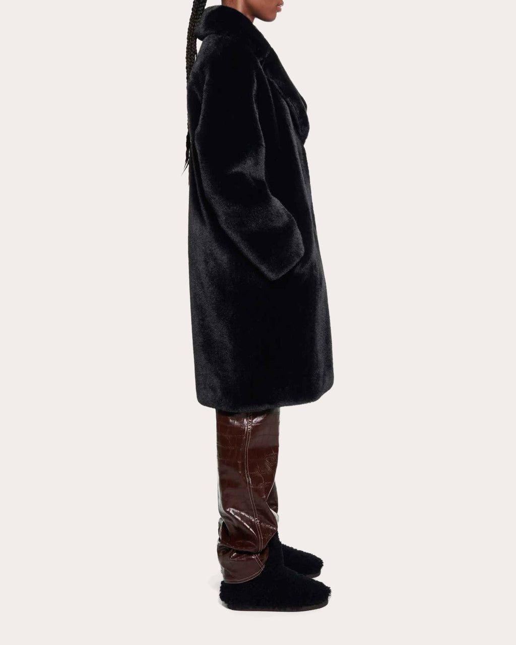 Camille Faux-Fur Cocoon Coat