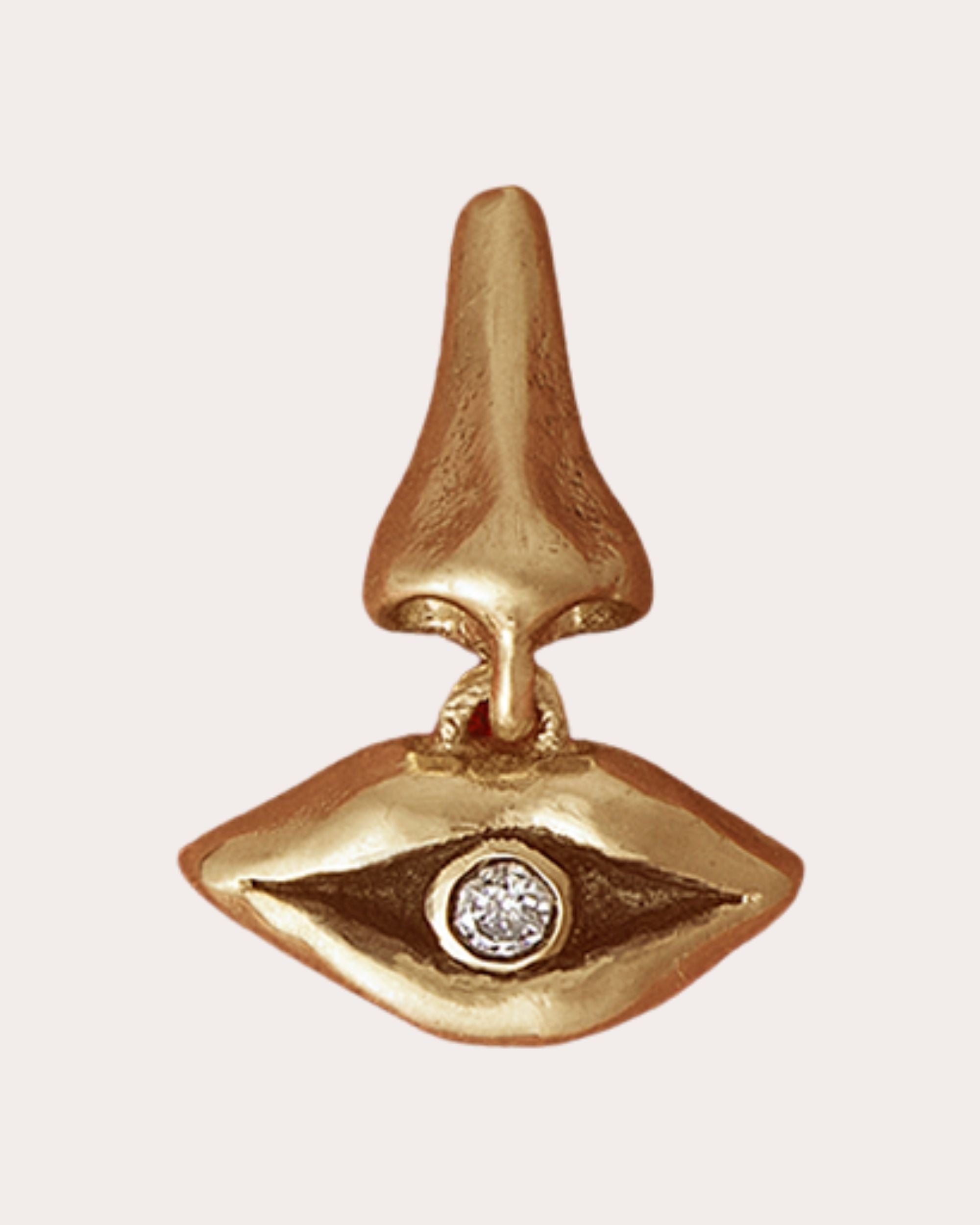Voice 14K Gold Diamond Single Earring