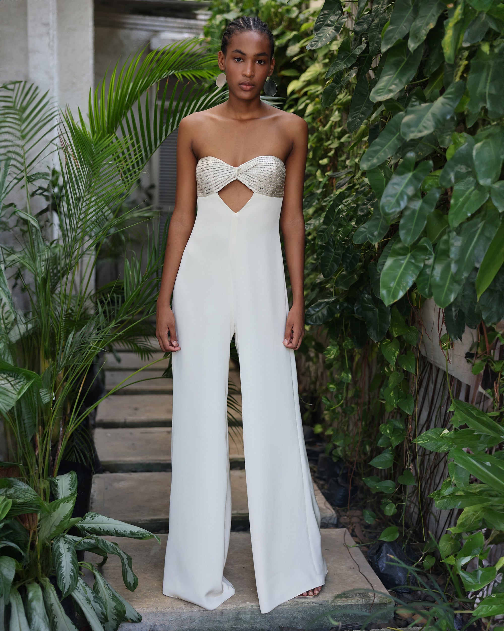 Milos Knotted Cutout Silk-Crepe Jumpsuit
