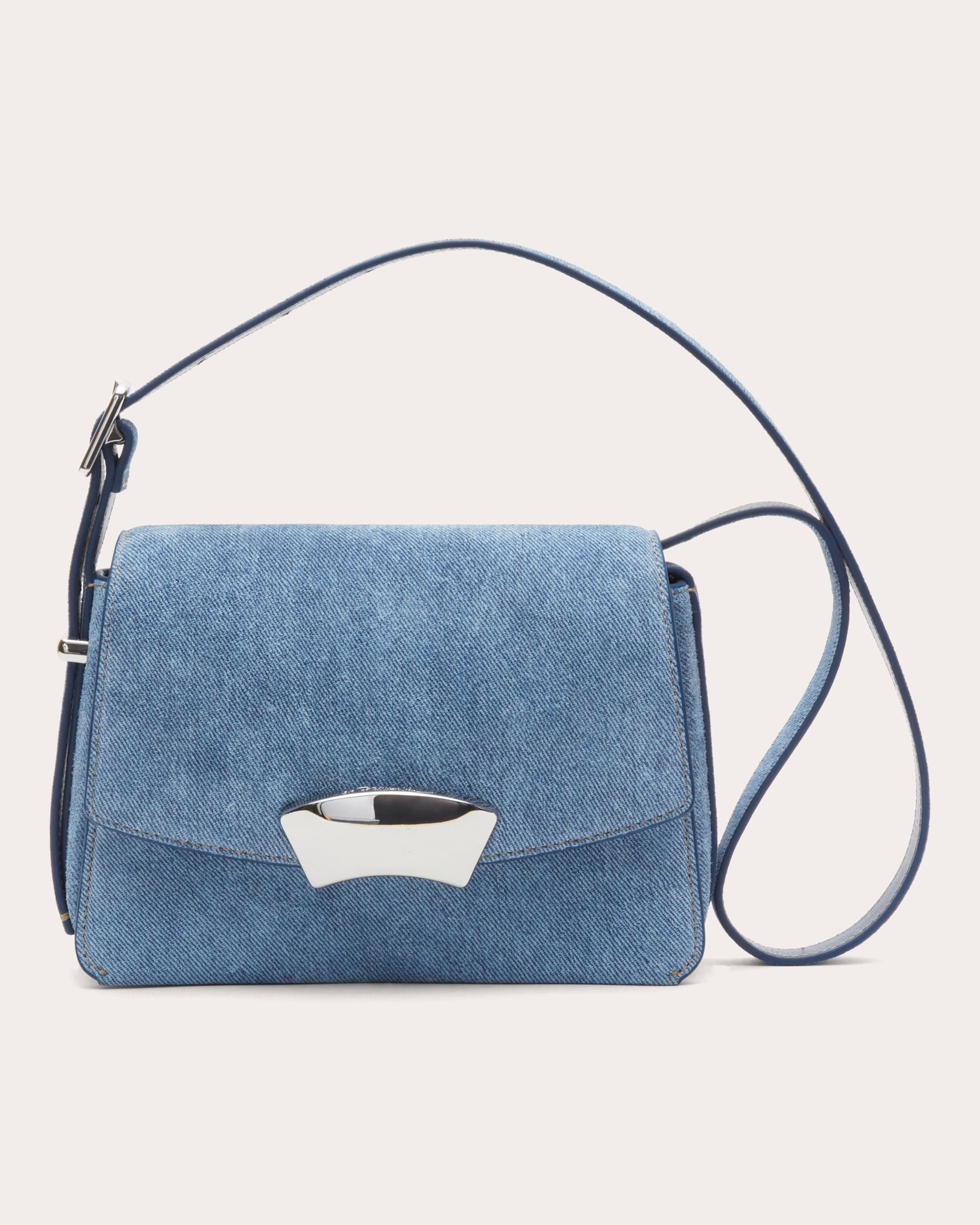 ID Printed Suede Shoulder Bag