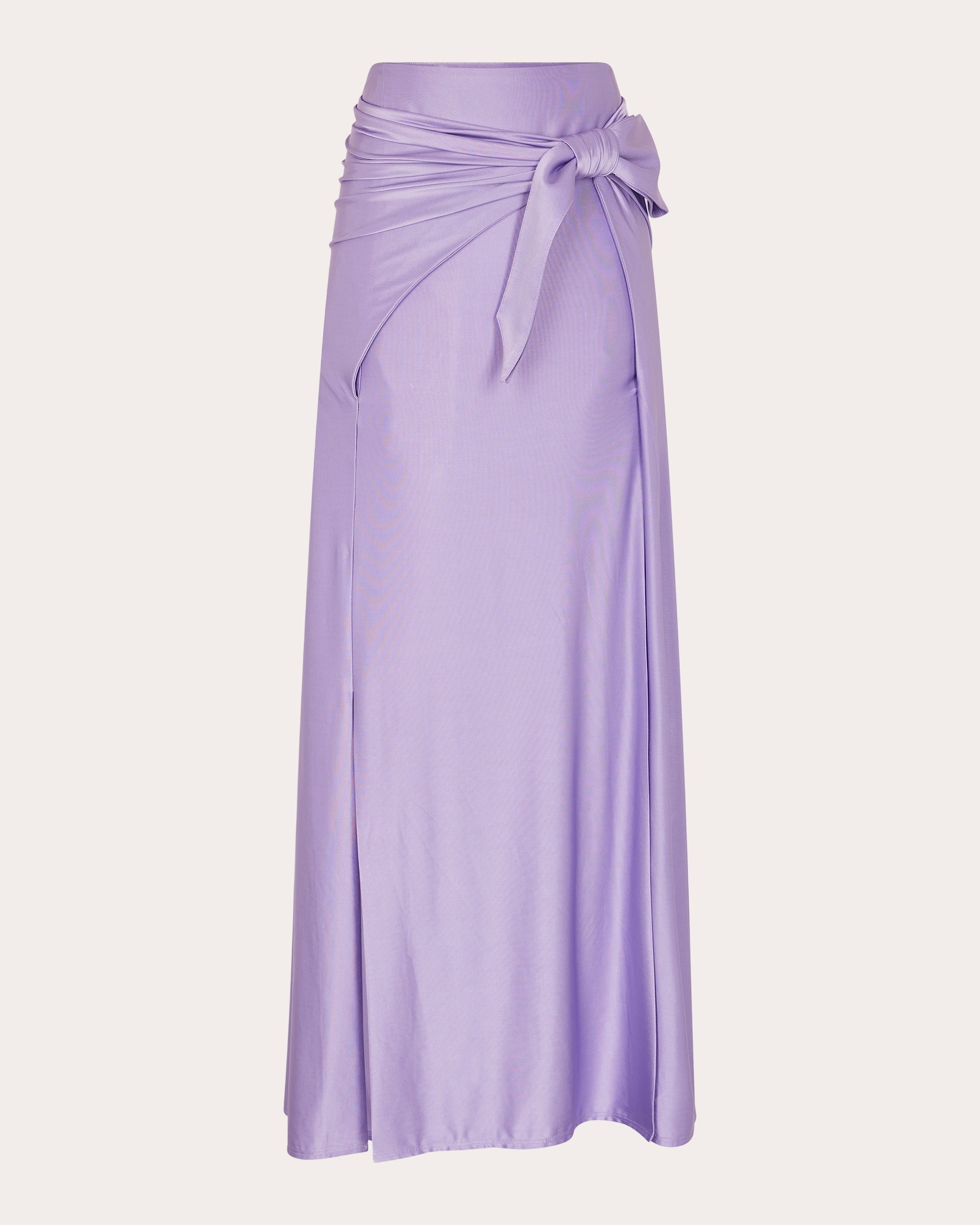 Knotted Satin Stretch-Jersey Maxi Skirt
