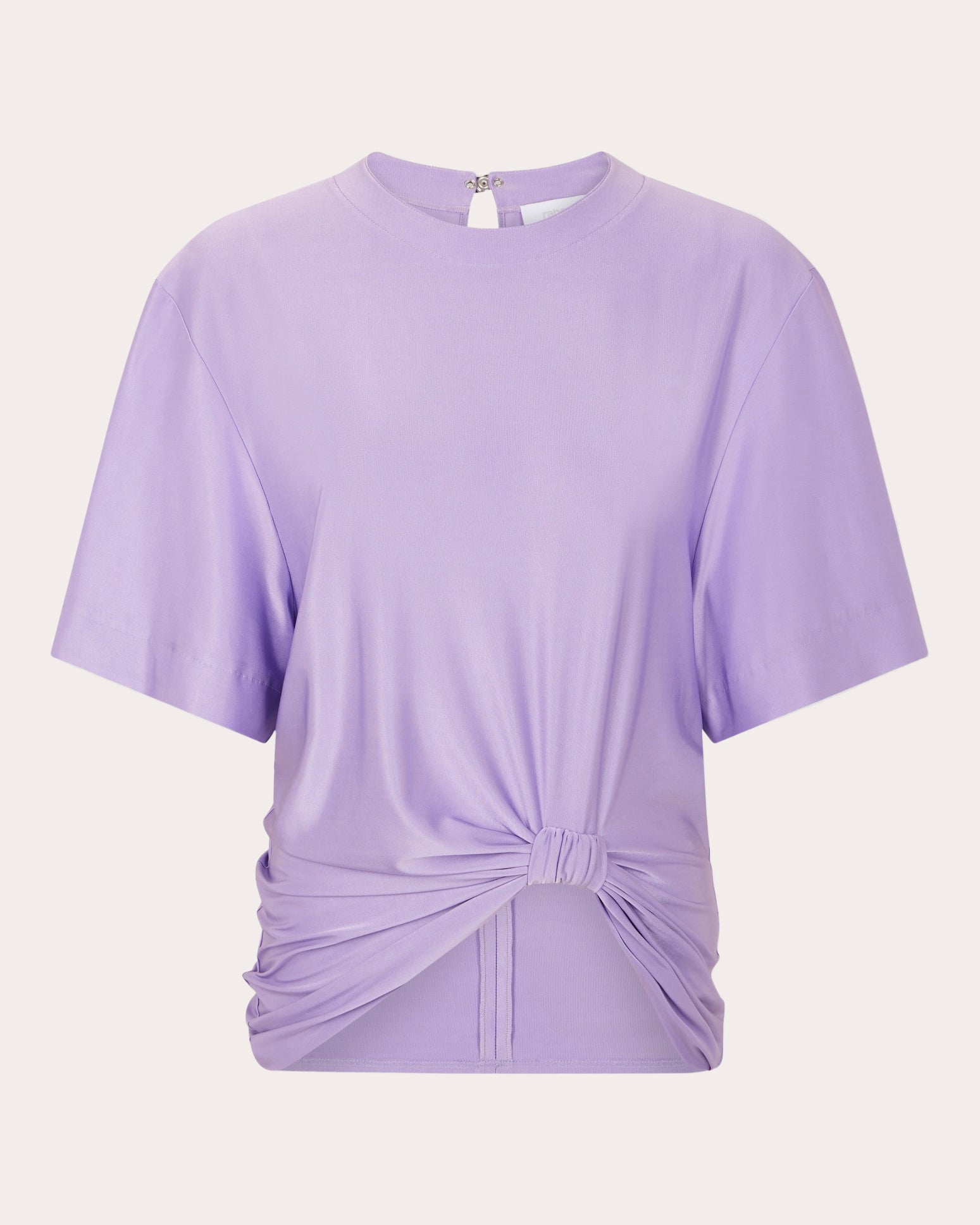 Knotted Satin Stretch-Jersey T-Shirt