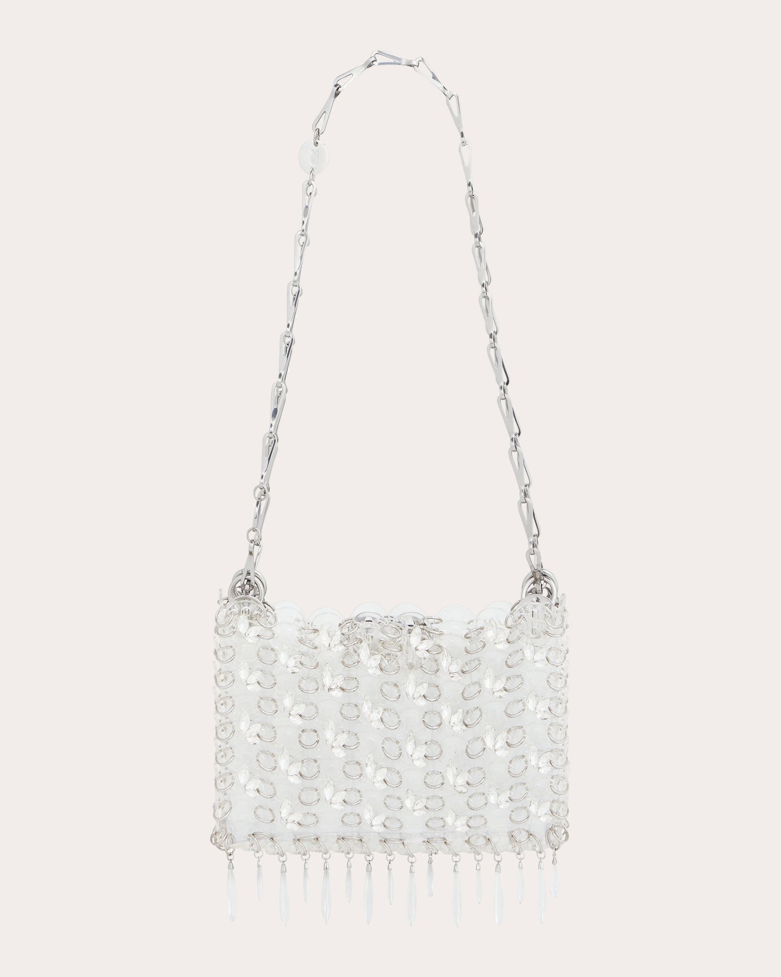 1969 Nano Fringed Crystal Embellished Shoulder Bag