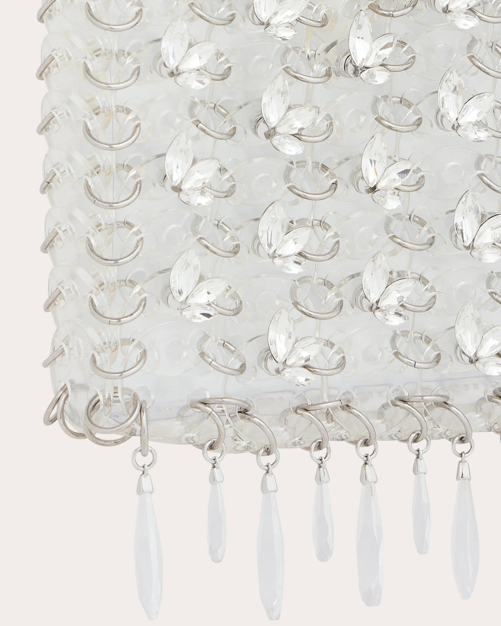 1969 Nano Fringed Crystal Embellished Shoulder Bag