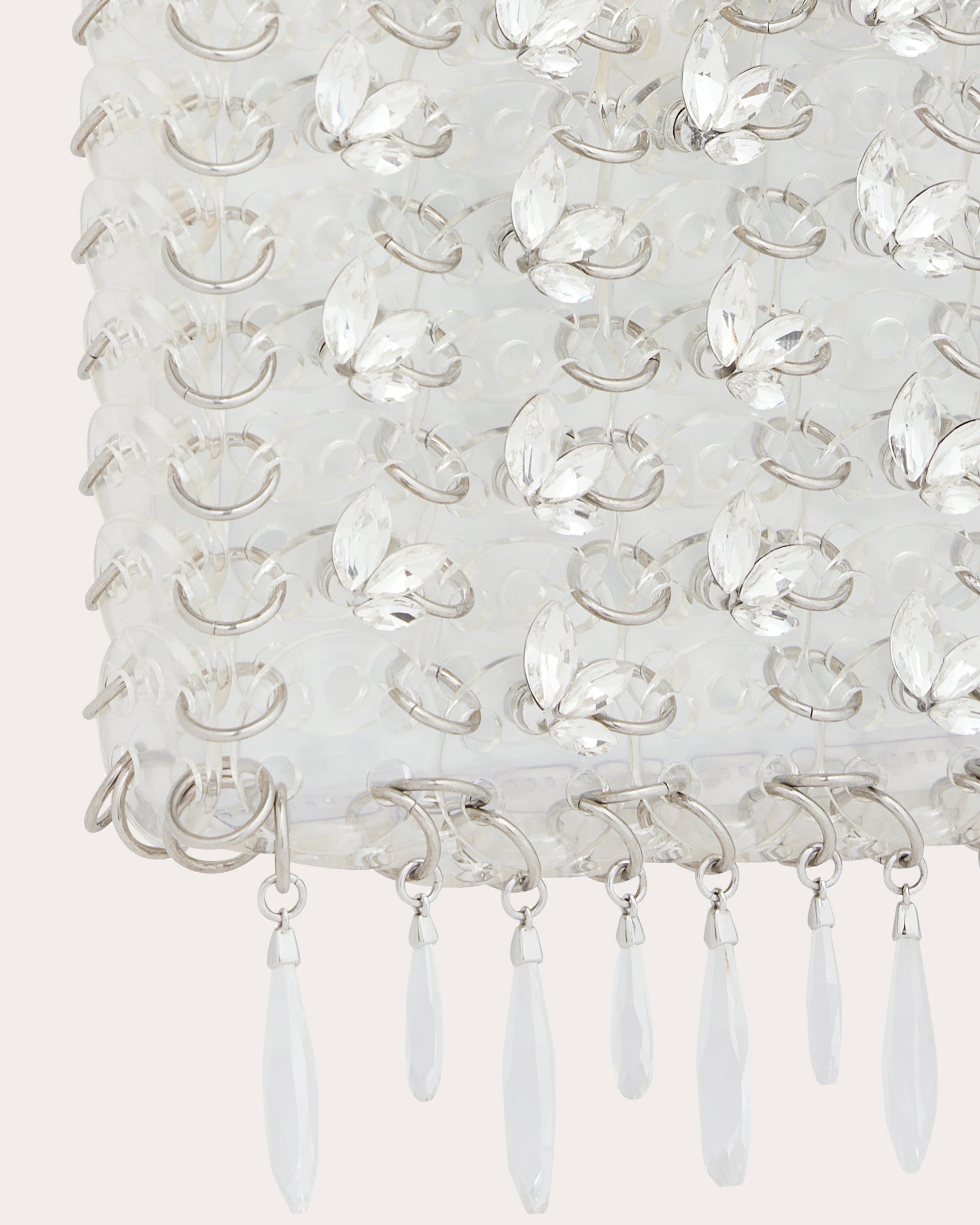 1969 Nano Fringed Crystal Embellished Shoulder Bag