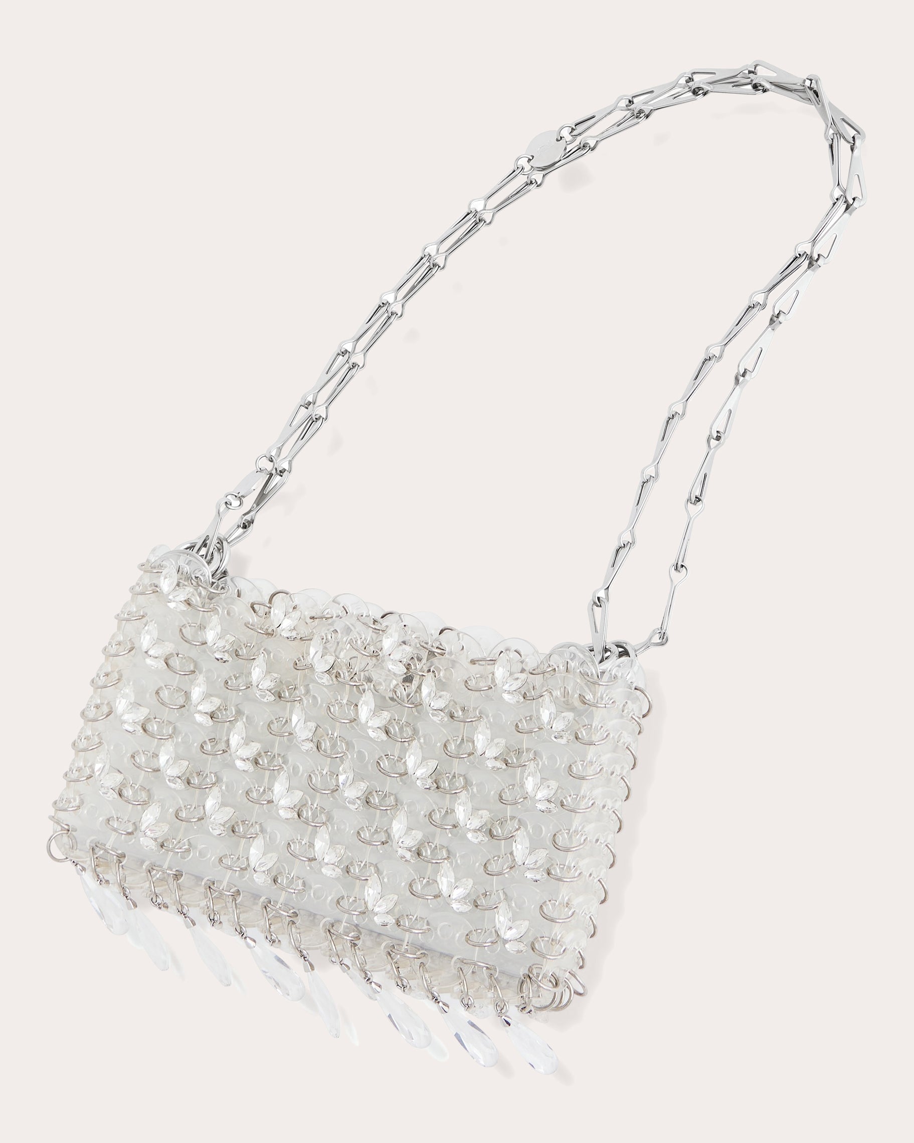 1969 Nano Fringed Crystal Embellished Shoulder Bag
