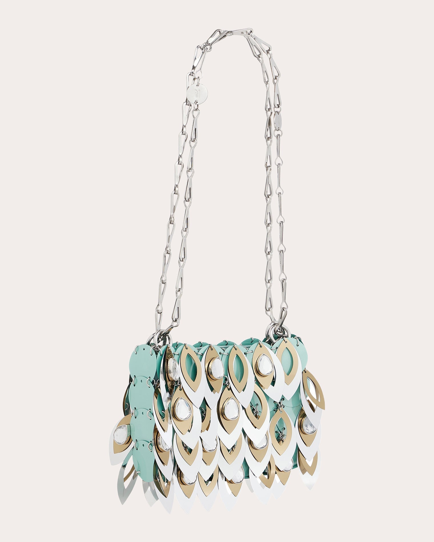 Nano Teardrop Crystal Embellished Shoulder Bag