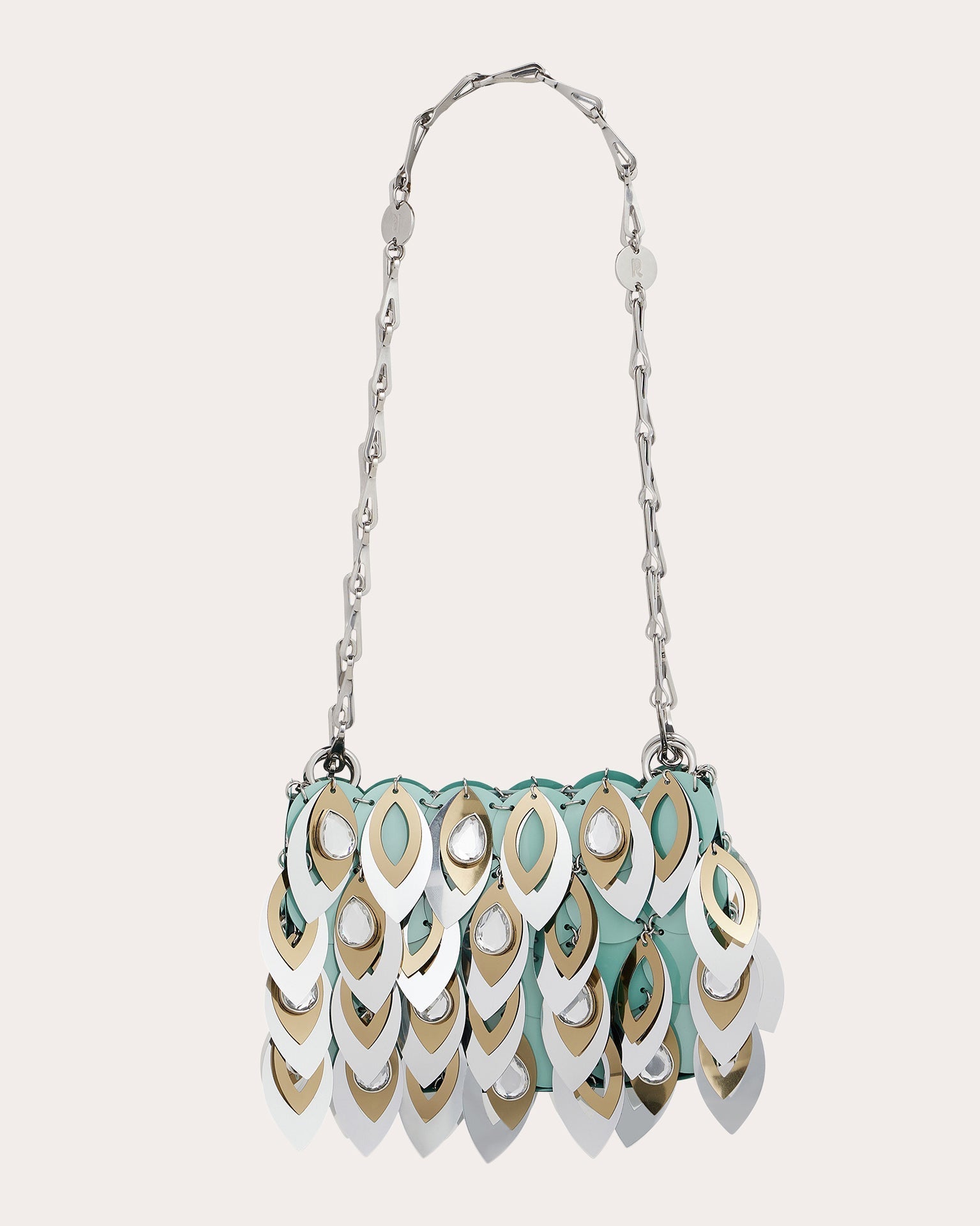 Nano Teardrop Crystal Embellished Shoulder Bag
