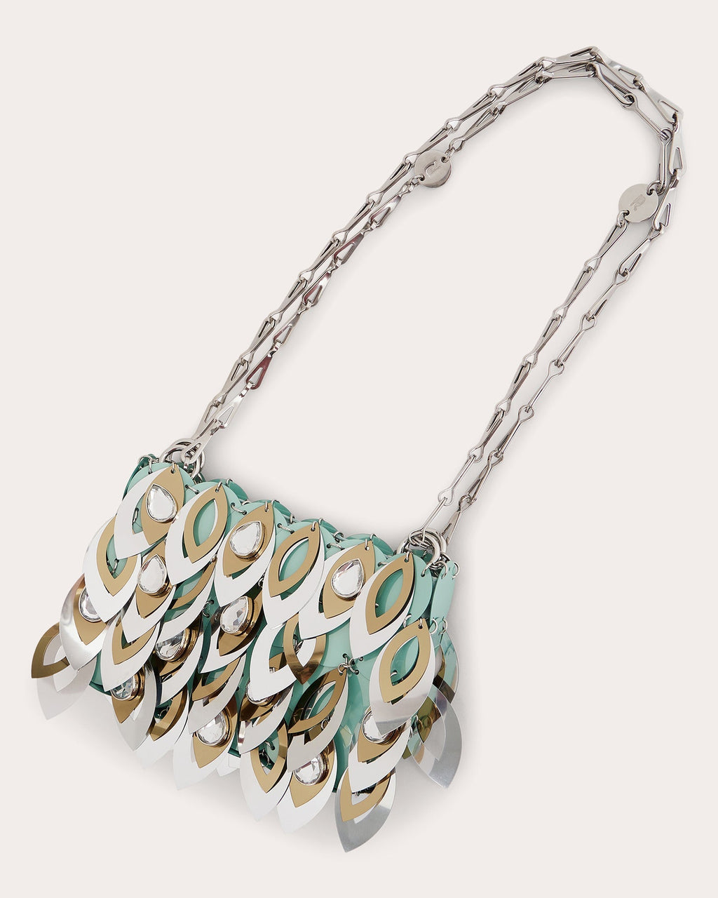 Nano Teardrop Crystal Embellished Shoulder Bag