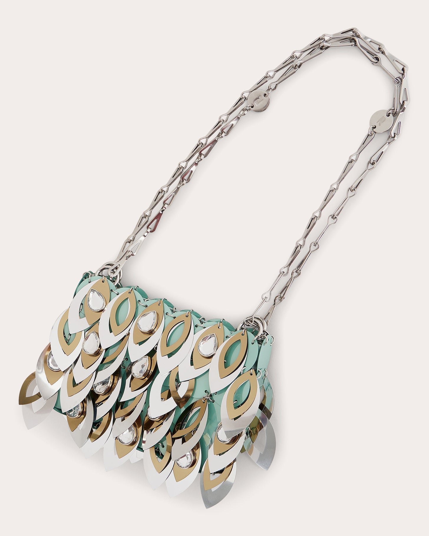 Nano Teardrop Crystal Embellished Shoulder Bag