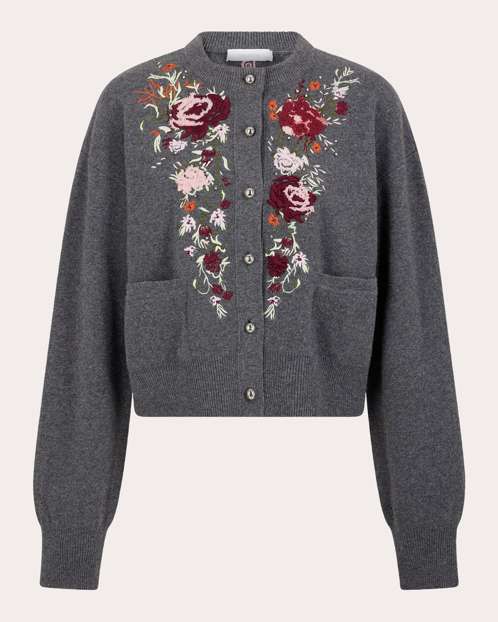 Embroidered Crystal-Embellished Wool-Cashmere Cardigan