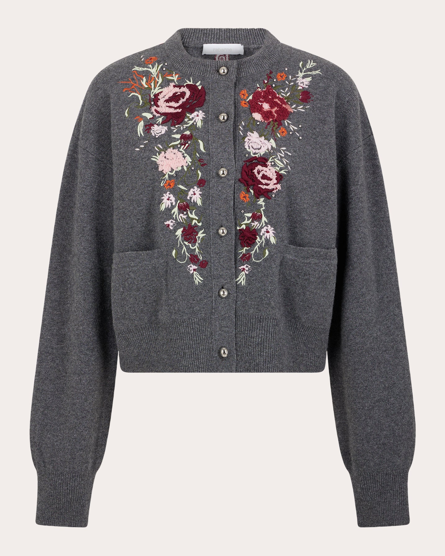 Embroidered Crystal-Embellished Wool-Cashmere Cardigan