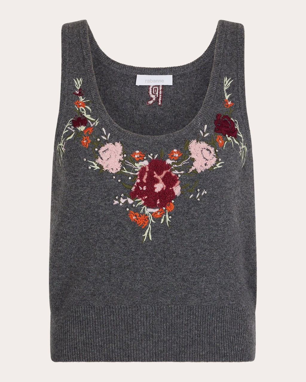 Embroidered Crystal-Embellished Wool-Cashmere Top