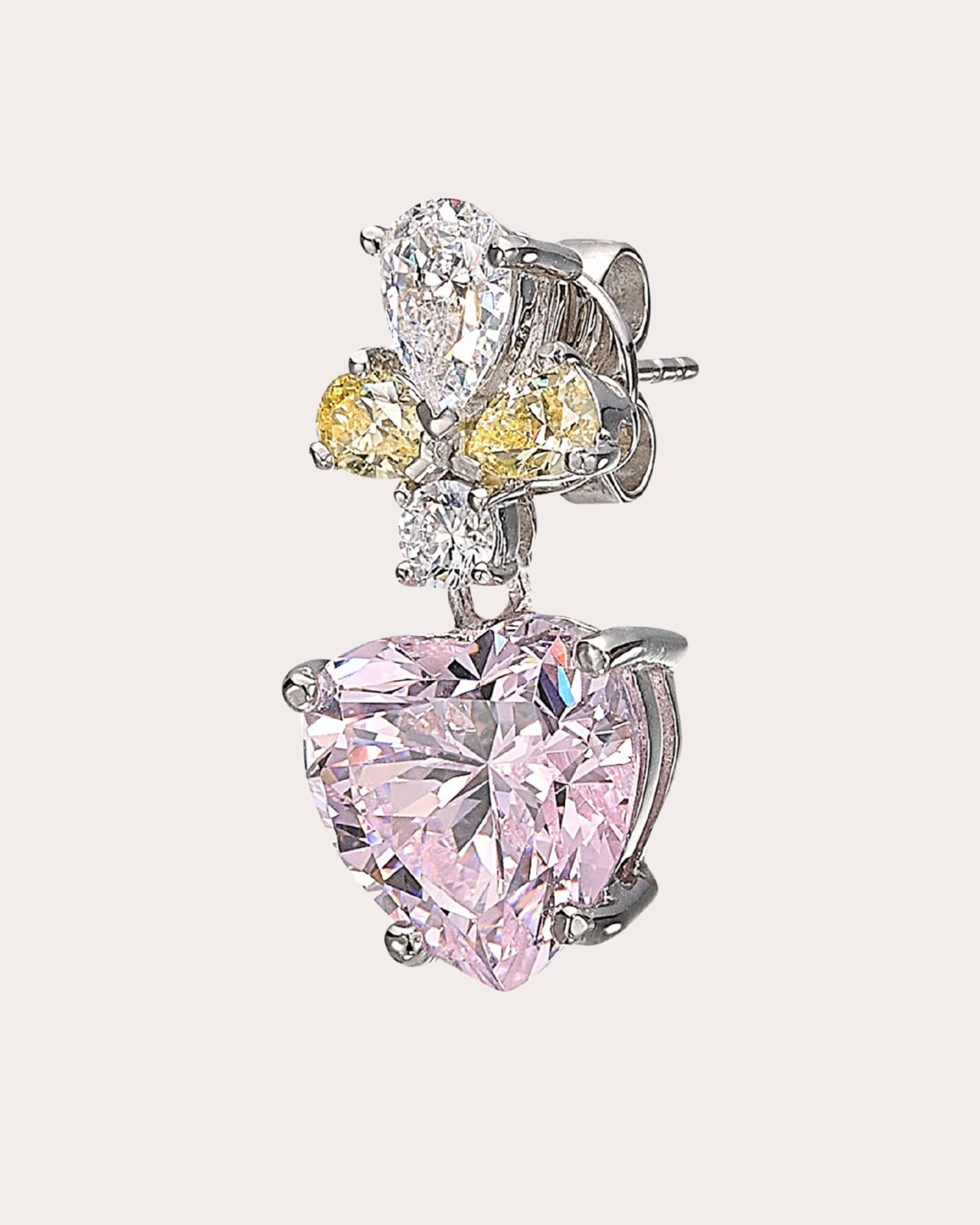 Candy Cupid 18K Gold and Rhodium Vermeil Lab-Grown Diamond Heart Earrings