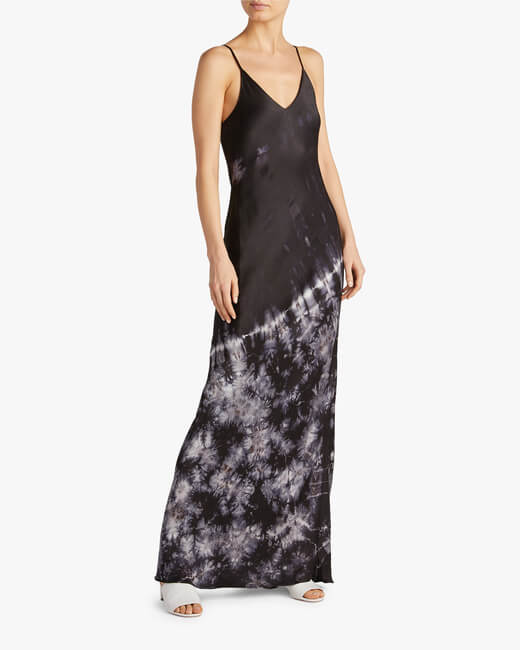 Tie-Dye Bias Midi Dress