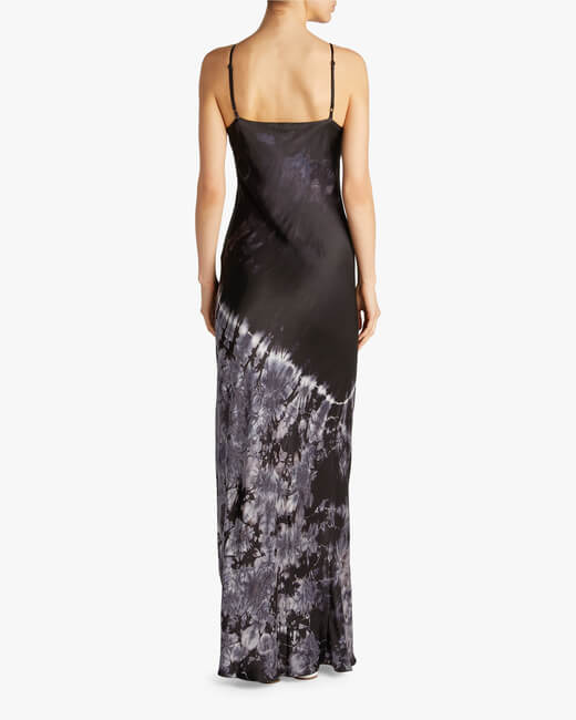 Tie-Dye Bias Midi Dress