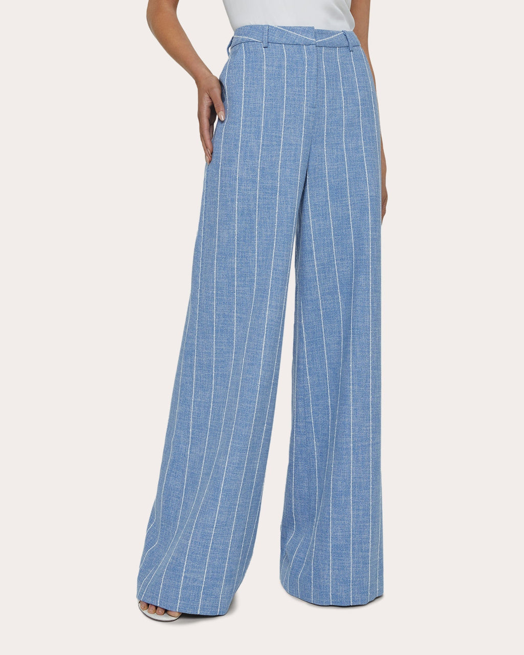 Pilar Pinstripe Wide-Leg Pants