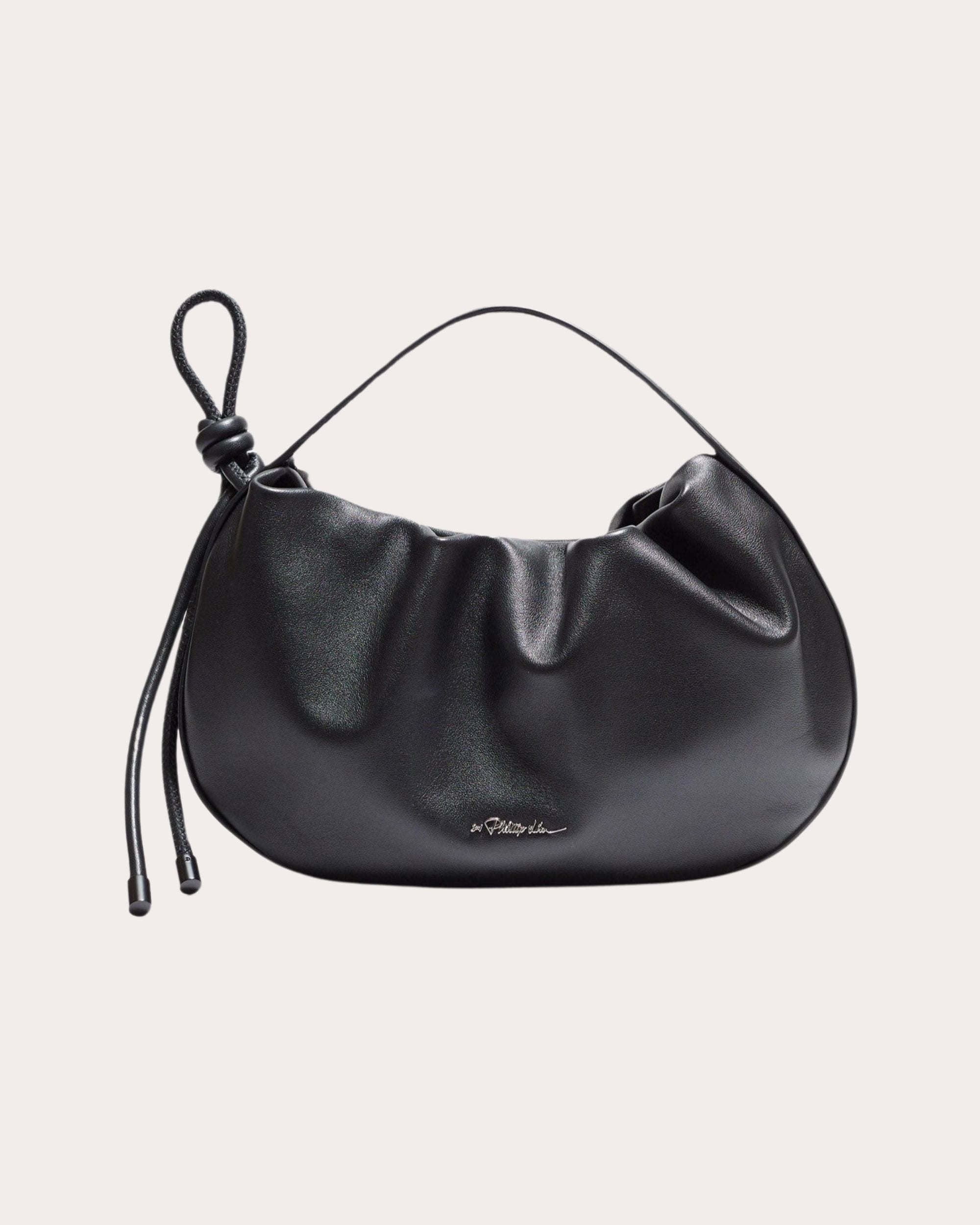 Mini Origami Ruched Leather Tote