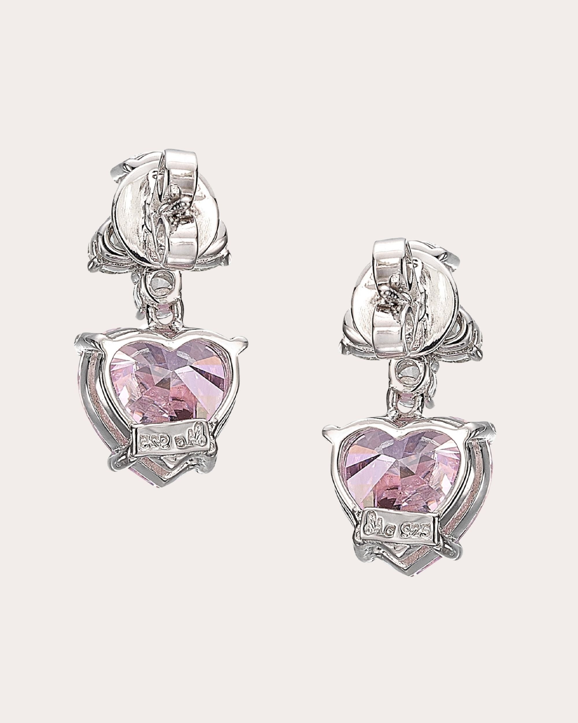 Candy Cupid 18K Gold and Rhodium Vermeil Lab-Grown Diamond Heart Earrings