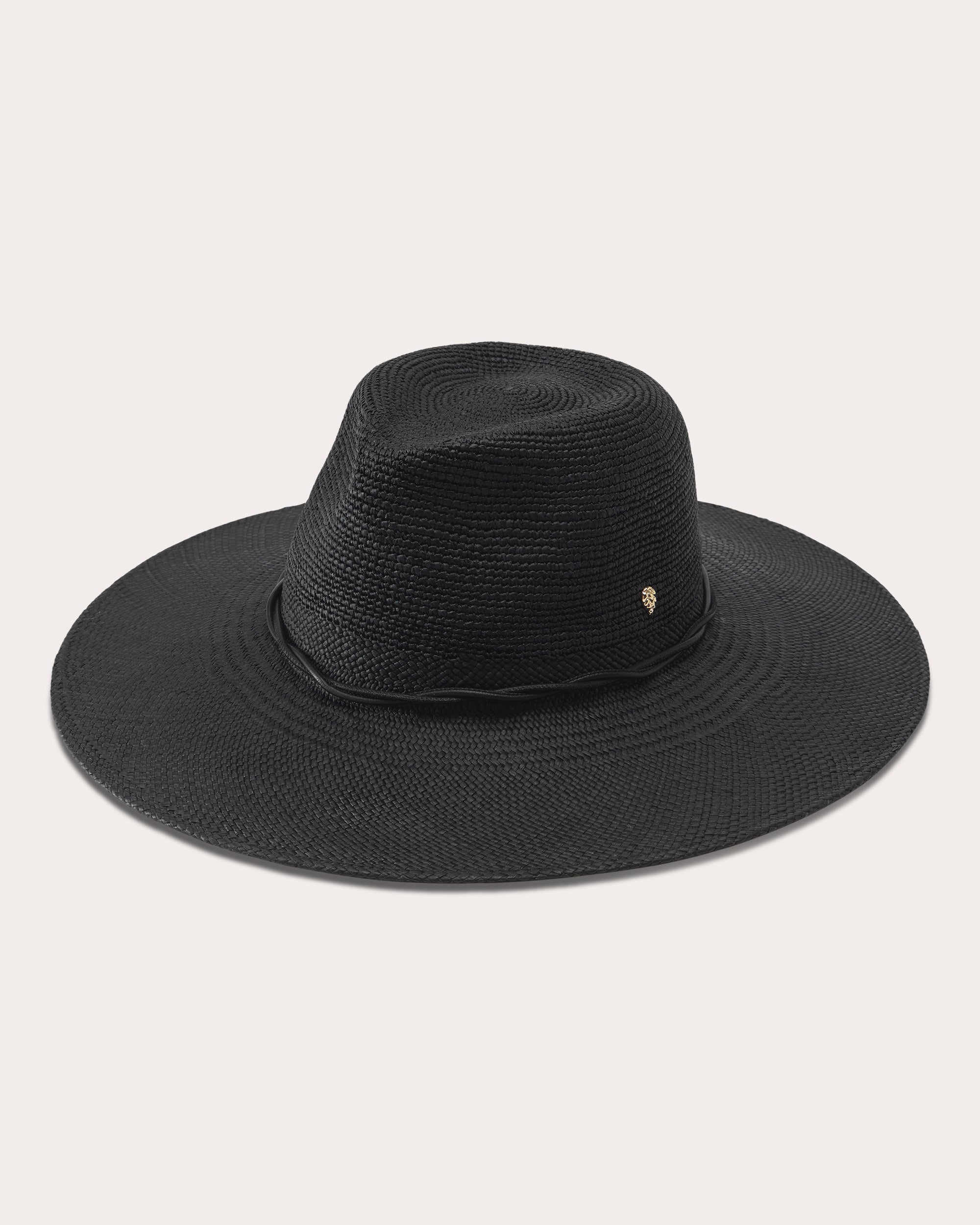 Ishtar Woven Straw Wide-Brim Fedora