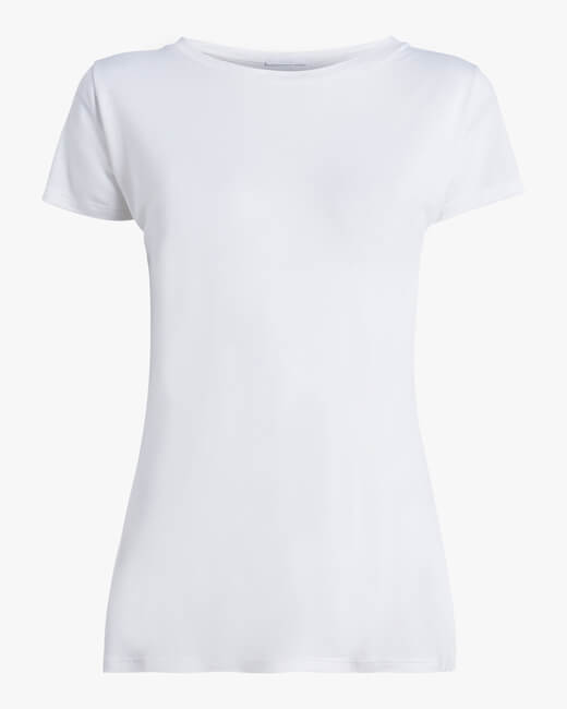 Cashmere Crewneck Short-Sleeve Top
