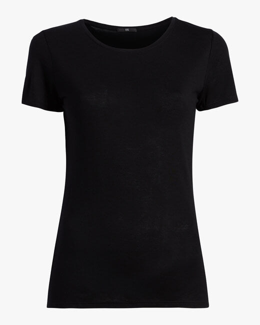 Cashmere Crewneck Short-Sleeve Top