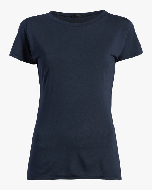 Cashmere Crewneck Short-Sleeve Top
