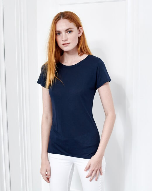 Cashmere Crewneck Short-Sleeve Top
