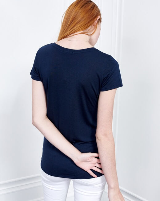 Cashmere Crewneck Short-Sleeve Top