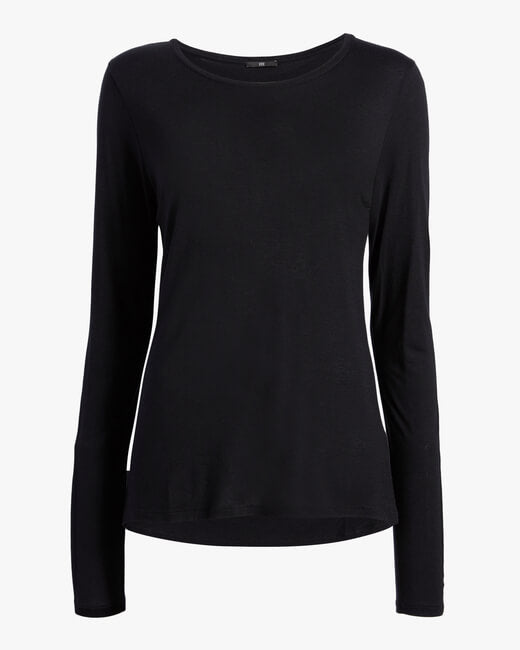Cashmere Crewneck Long-Sleeve Top