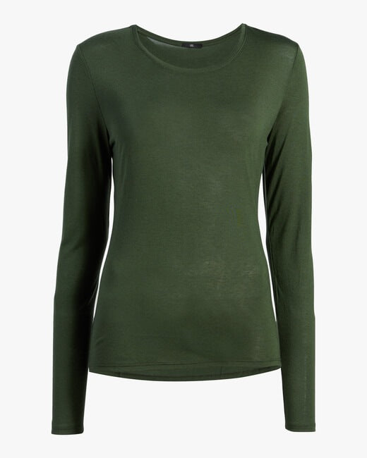 Cashmere Crewneck Long-Sleeve Top