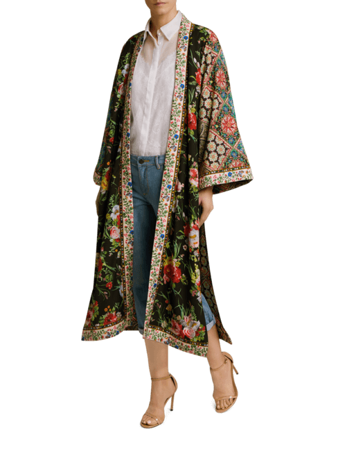 Lynn Side Slit Long Kimono
