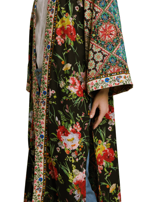 Lynn Side Slit Long Kimono
