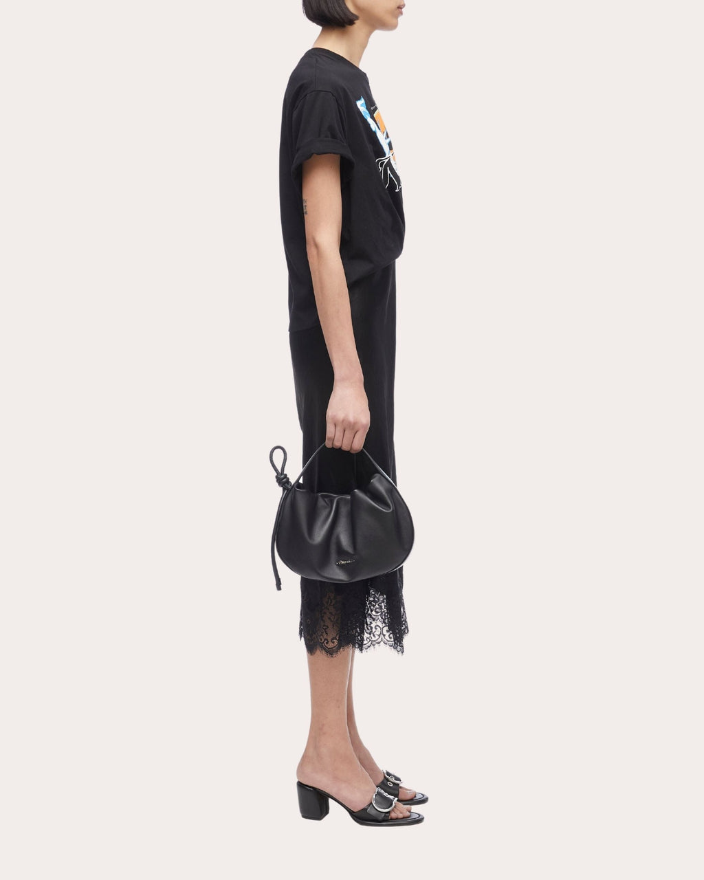 Mini Origami Ruched Leather Tote