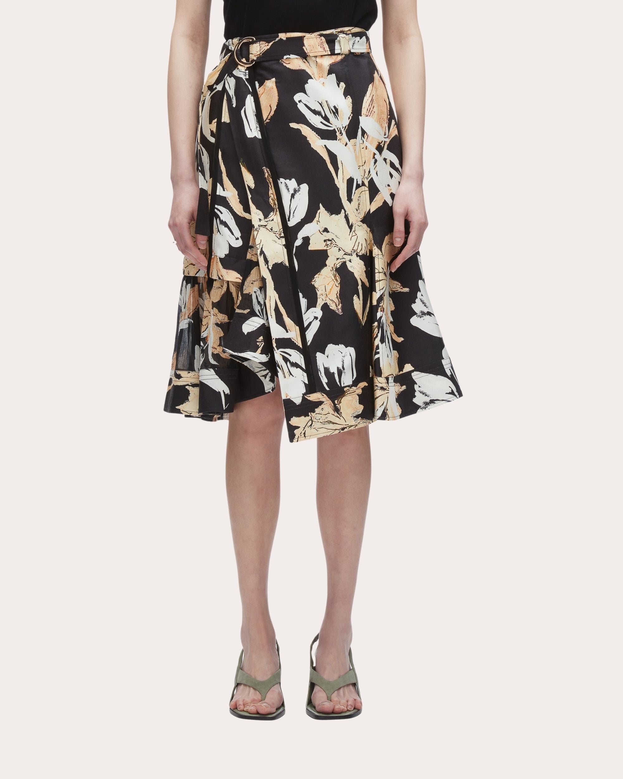 Joyful Tulips Layered A-Line Skirt