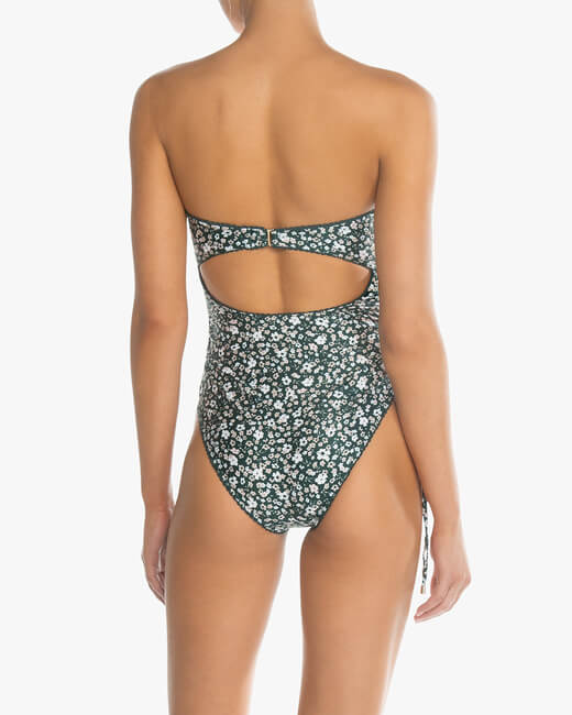 Ruched Strapless One-Piece Swimsuit