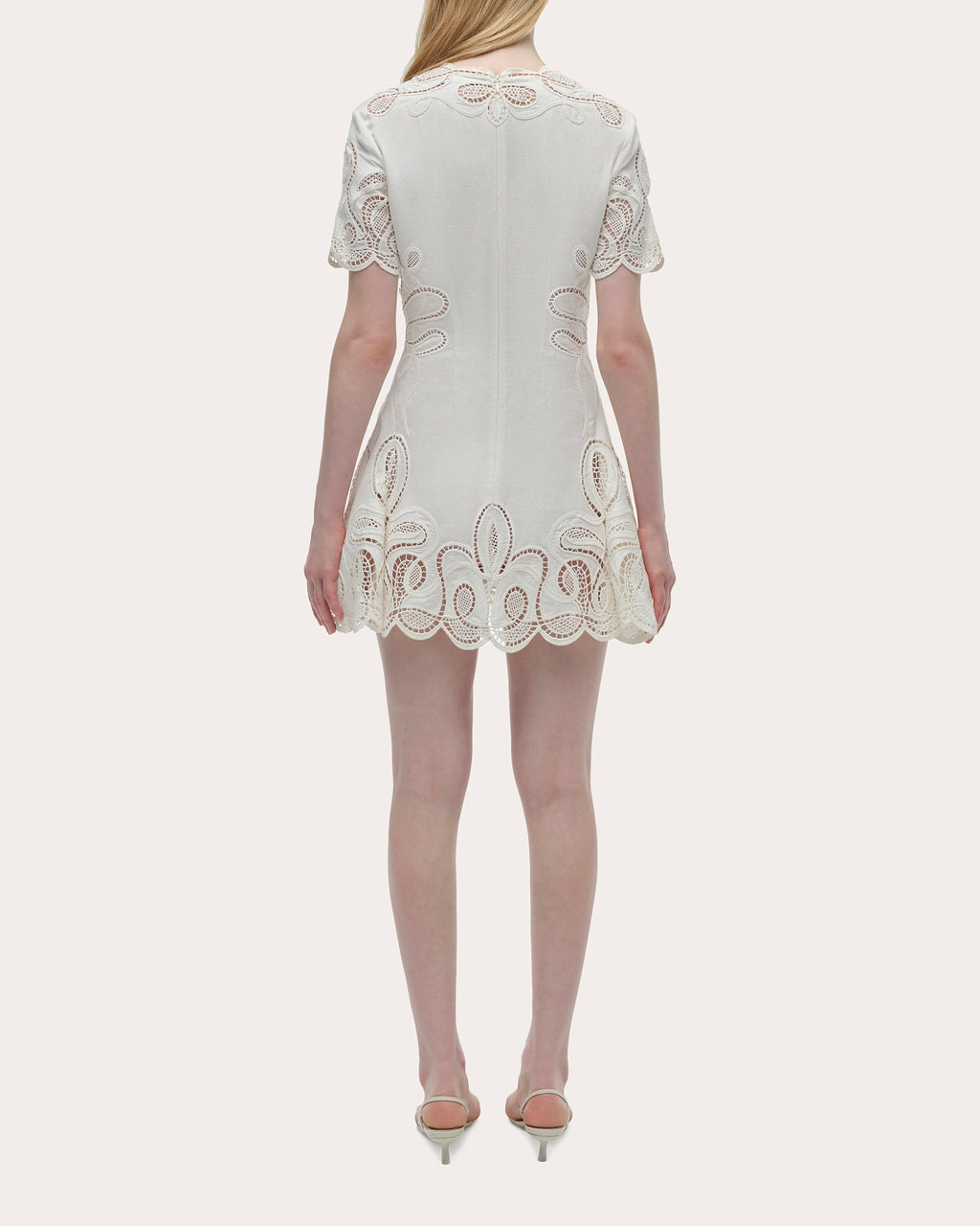 Morrigan Embroidered Short-Sleeve Mini Dress