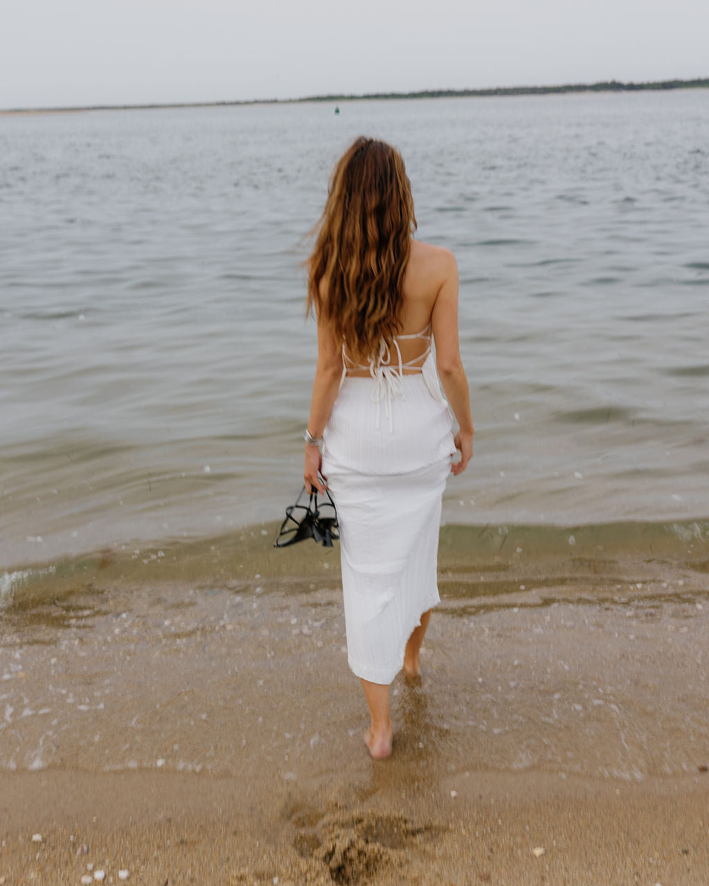 Omid Plissé Maxi Skirt