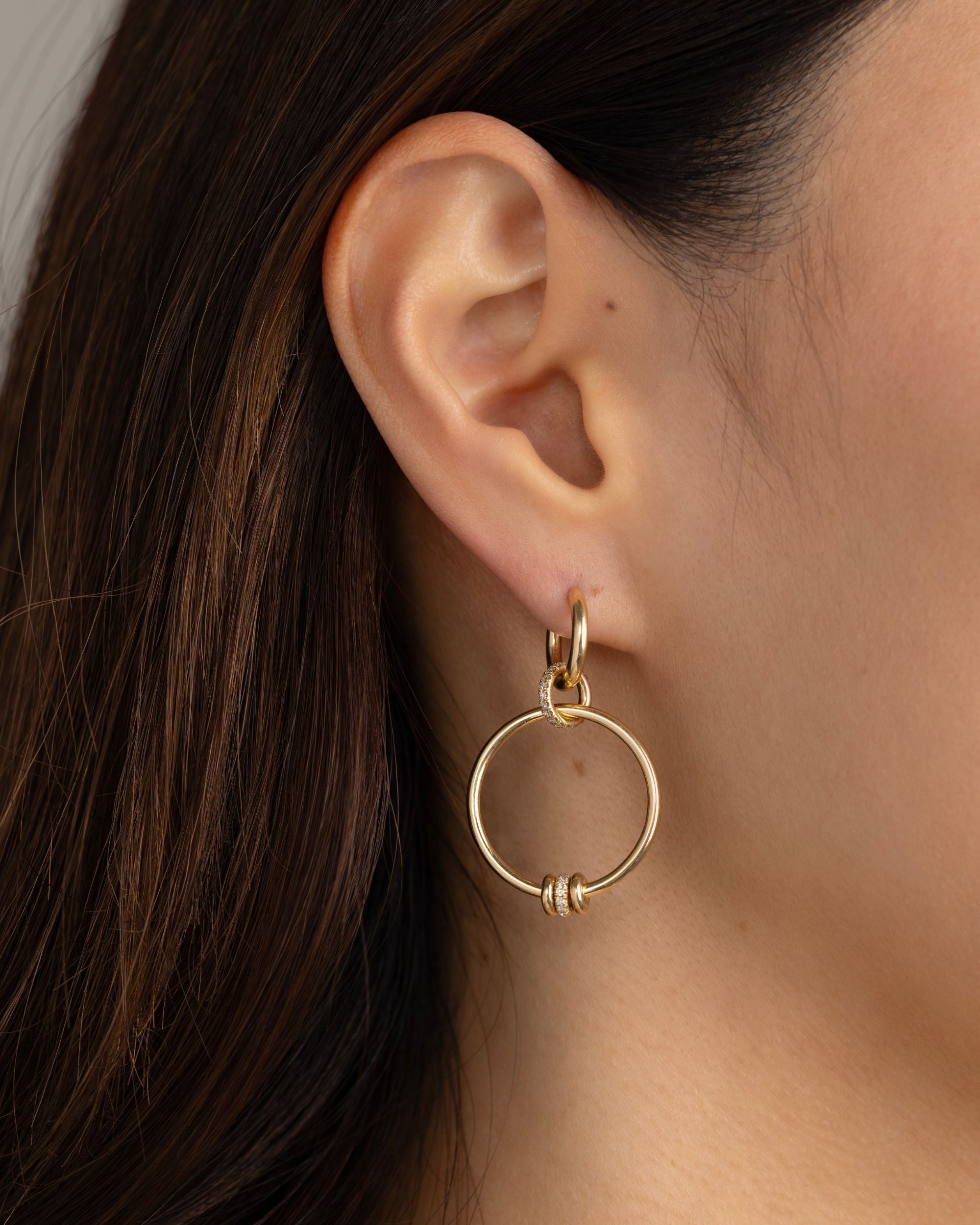 Asha 18K Gold Diamond Pavé Hoop Earrings