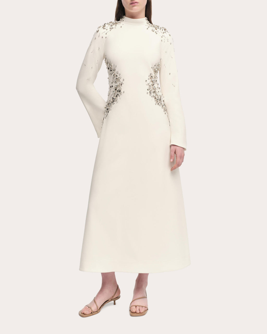 Odetta Crystal A-Line Midi Dress