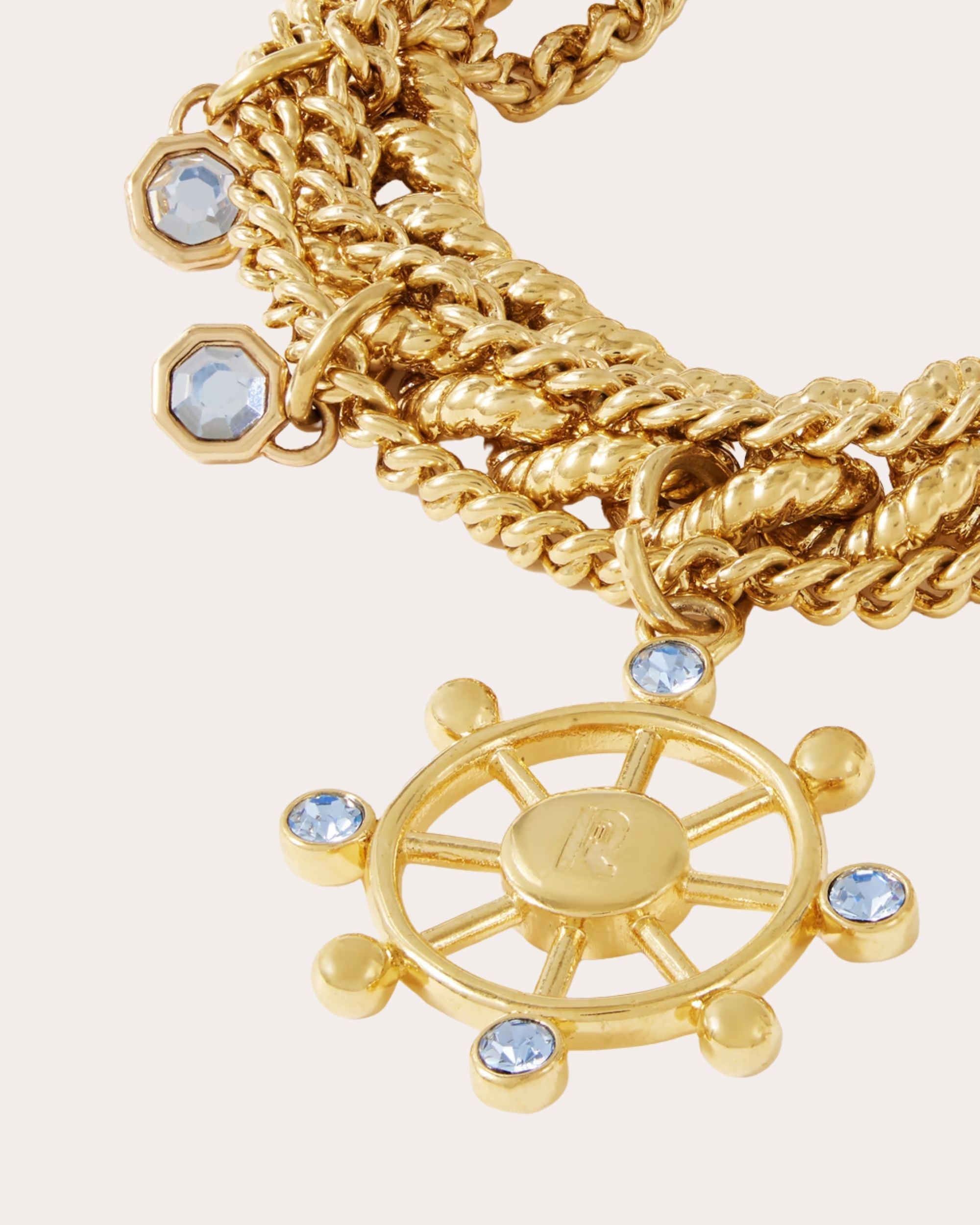 Gold-Tone Crystal Nautical Bracelet