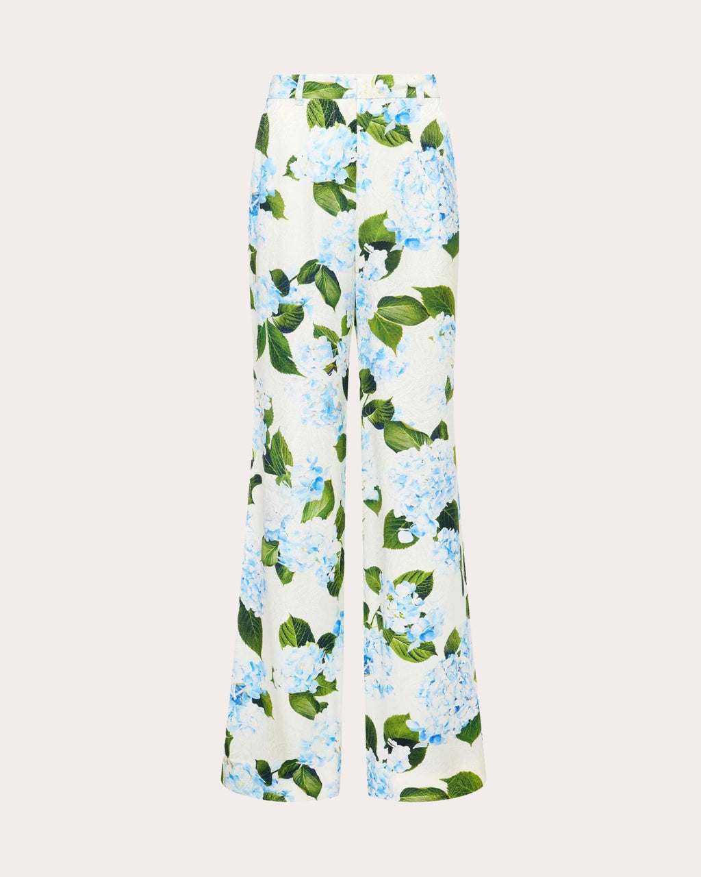 Pilar Satin-Jacquard Wide-Leg Pants