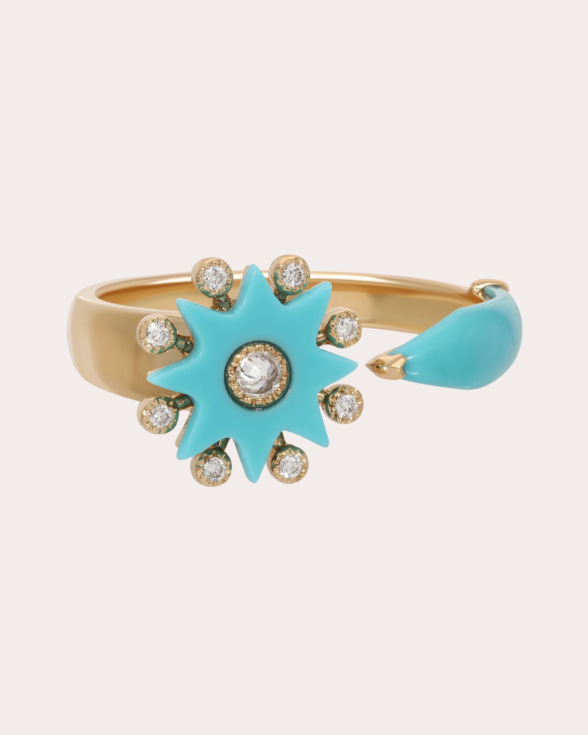 Comète 18K Gold Turquoise and Diamond Ring