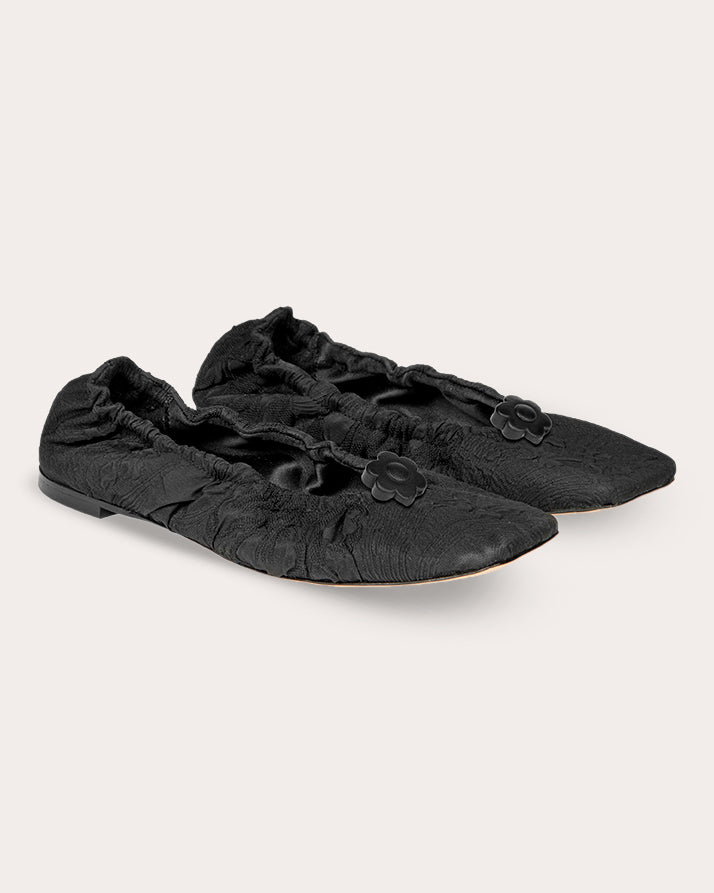 Orbella Faux Patent-Leather Ballet Flat