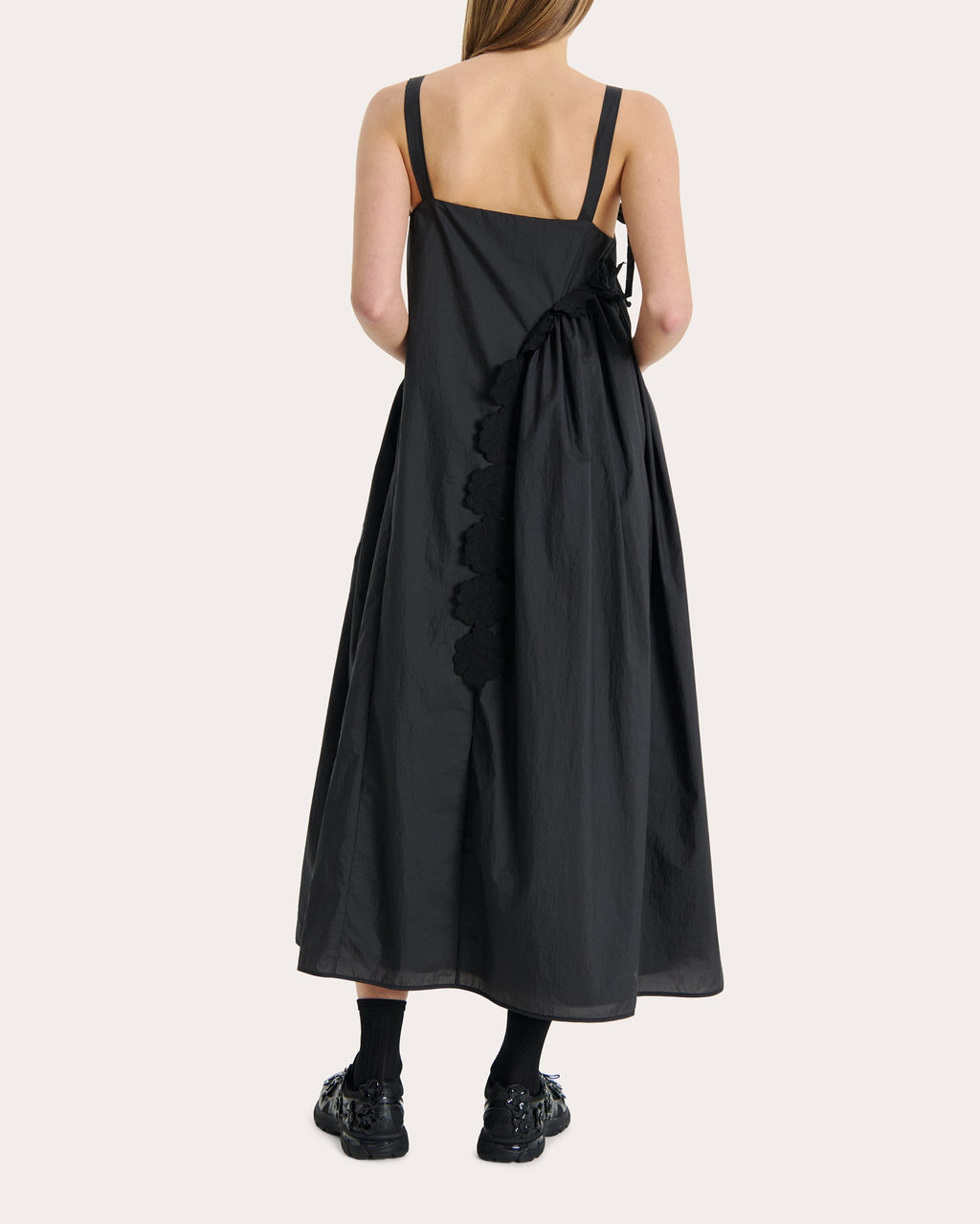 Oaklyn Floral-Appliquéd Nylon Midi Dress