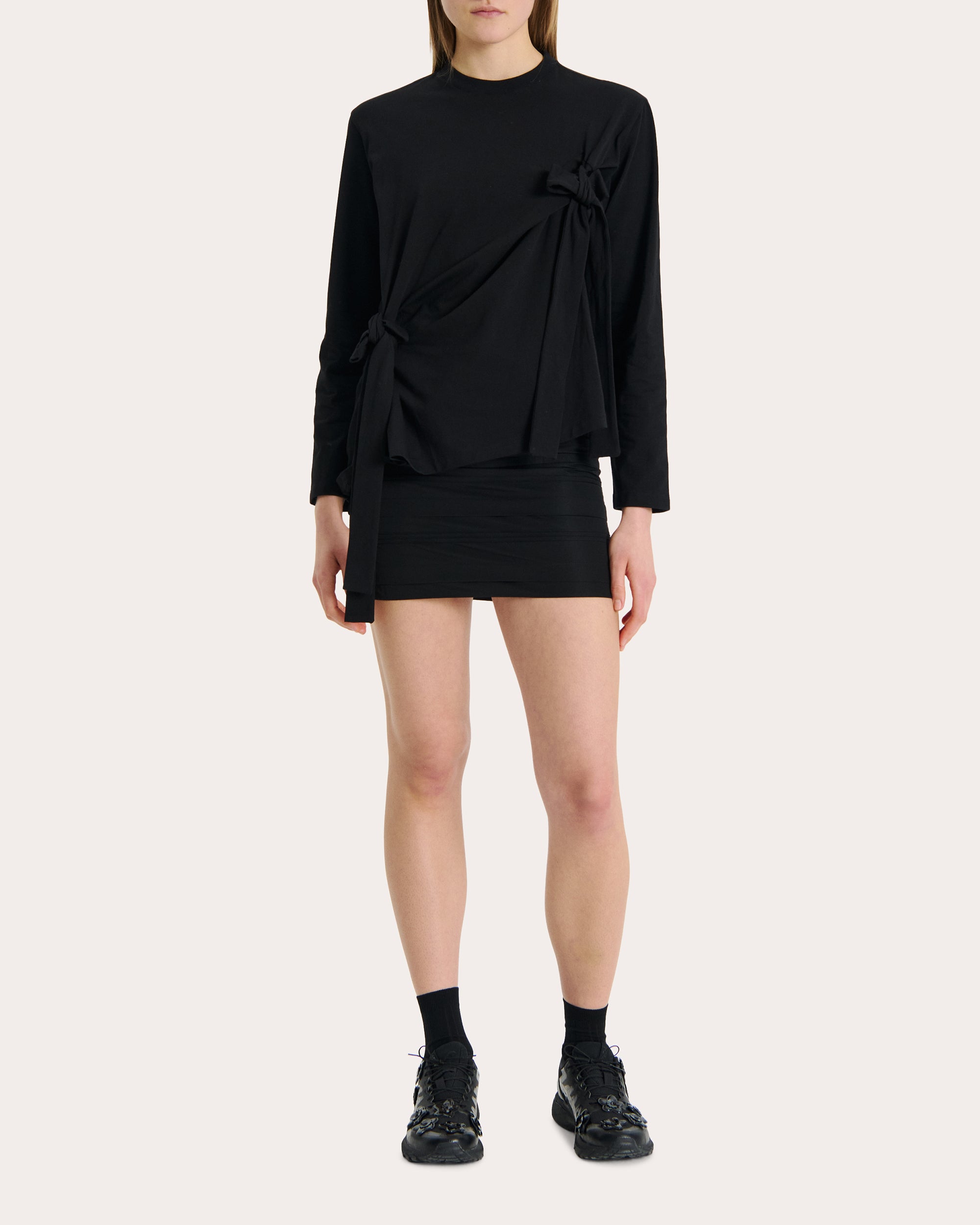 October Knotted Cotton-Jersey Top