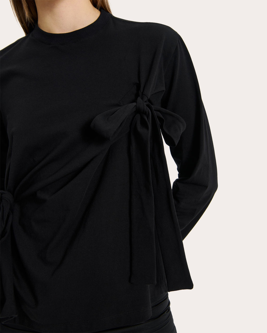 October Knotted Cotton-Jersey Top