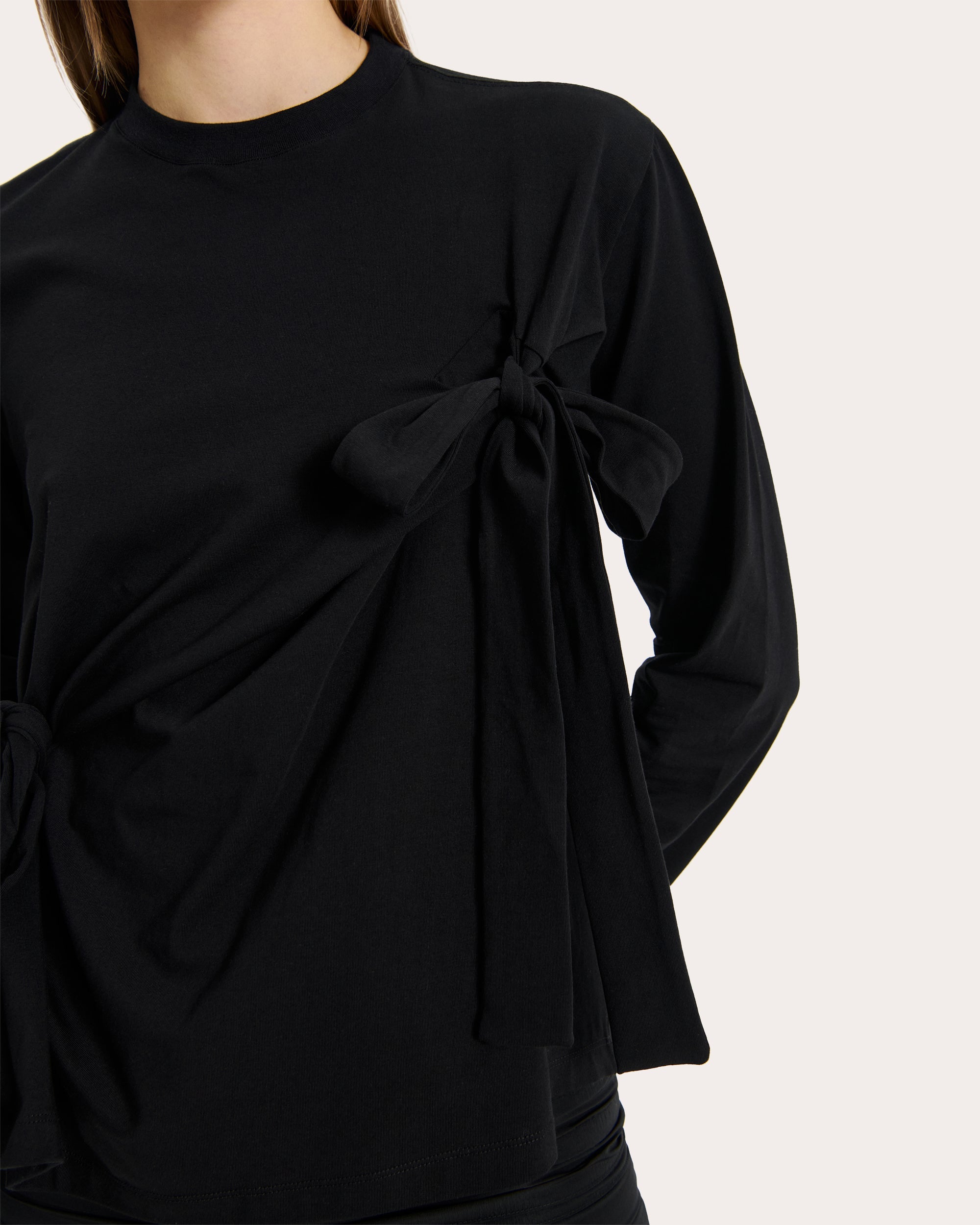 October Knotted Cotton-Jersey Top