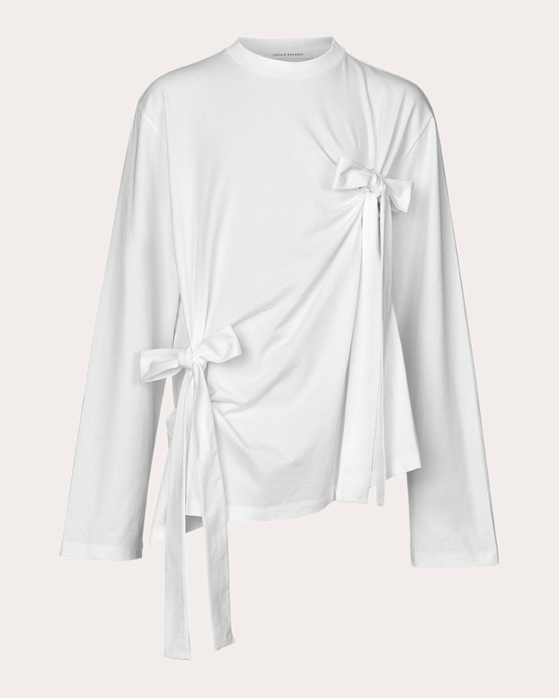 October Knotted Cotton-Jersey Top